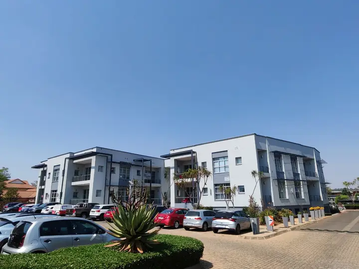 Two office blocks across the parking court at Corporate Park 66