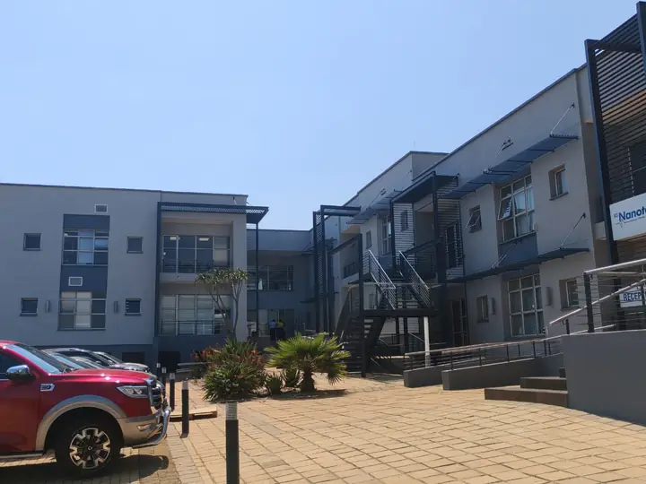Courtyard with external stairs and walkways at Corporate Park 66