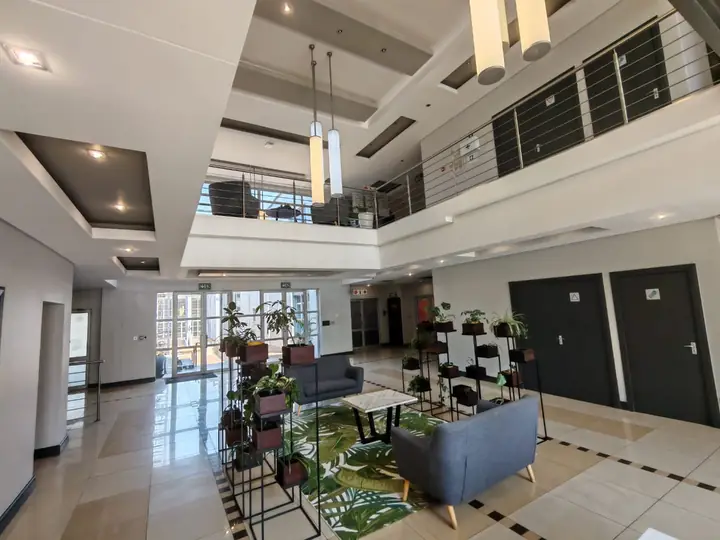 Reception lounge in the atrium at Corporate Park 66
