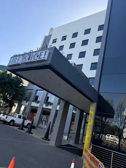 The Fire & Ice! entrance canopy